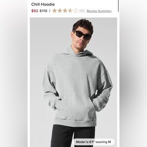 Alo Yoga Chill Light Gray Hoodie M